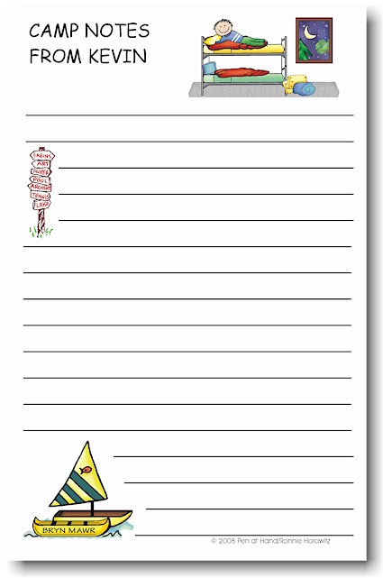 Pen At Hand Stick Figures - Large Full Color Notepads (Bunk Boy)